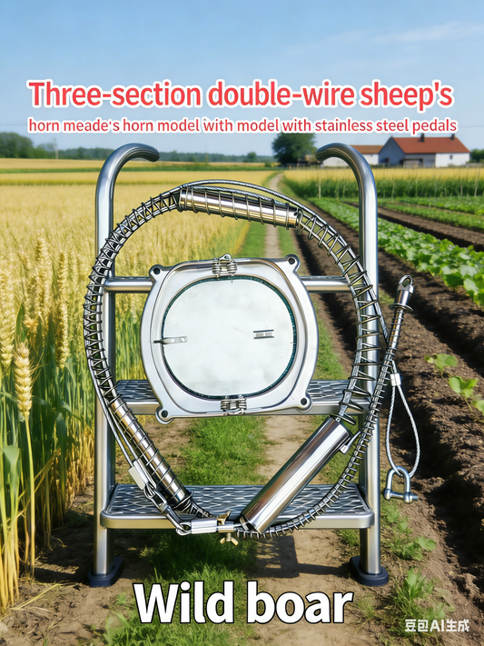 Outdoor wild stainless steel three-section pedals with three-section spring covers